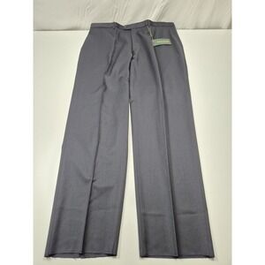 Zanieri Dress Pants Mens 44x36 Blue Wool Flat Front Super 100s Italy NWT